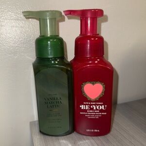 Bath & Body Works Vanilla Matcha Latte X Bubbly Rose Gentle Foaming Hand Soaps